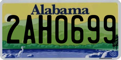 AL license plate 2AH0699