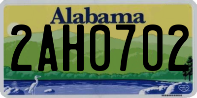 AL license plate 2AH0702