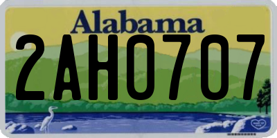 AL license plate 2AH0707