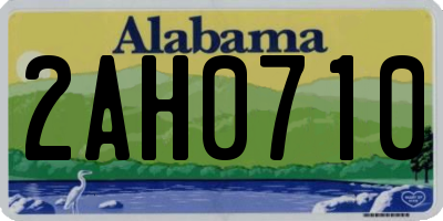 AL license plate 2AH0710
