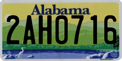 AL license plate 2AH0716