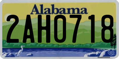 AL license plate 2AH0718