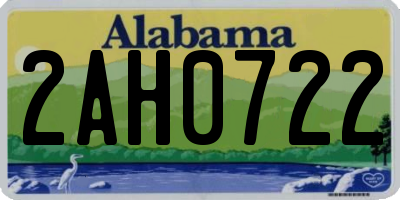 AL license plate 2AH0722