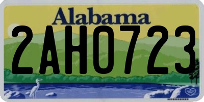 AL license plate 2AH0723