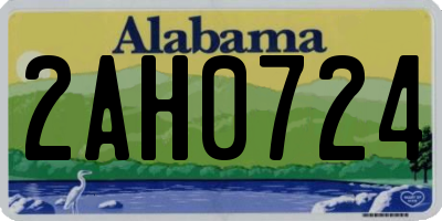 AL license plate 2AH0724