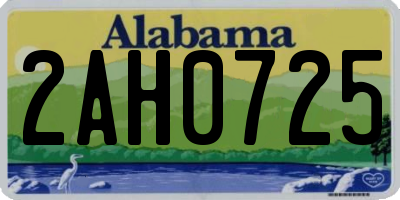 AL license plate 2AH0725