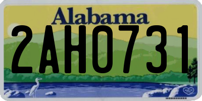 AL license plate 2AH0731