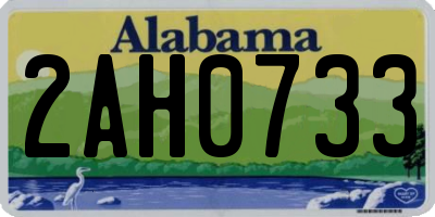 AL license plate 2AH0733
