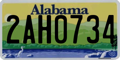 AL license plate 2AH0734