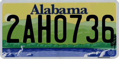 AL license plate 2AH0736