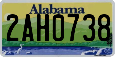 AL license plate 2AH0738