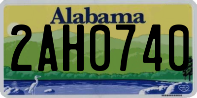AL license plate 2AH0740