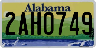 AL license plate 2AH0749