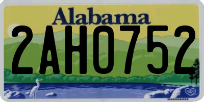 AL license plate 2AH0752