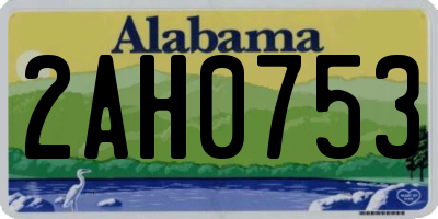 AL license plate 2AH0753