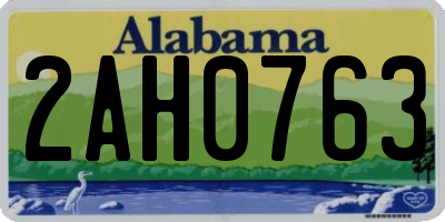 AL license plate 2AH0763