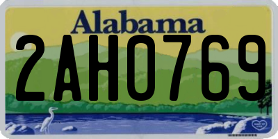 AL license plate 2AH0769