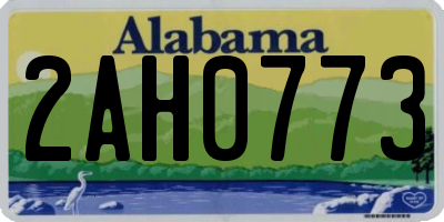 AL license plate 2AH0773