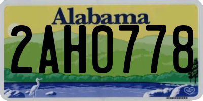 AL license plate 2AH0778