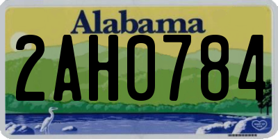 AL license plate 2AH0784