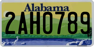 AL license plate 2AH0789