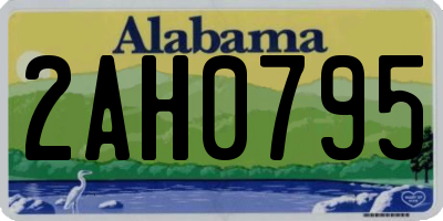 AL license plate 2AH0795