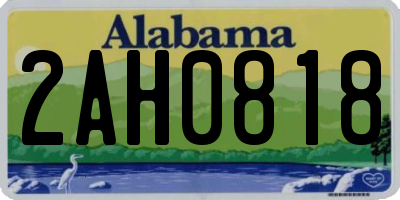 AL license plate 2AH0818