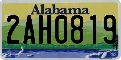 AL license plate 2AH0819