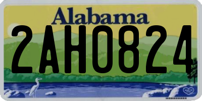 AL license plate 2AH0824
