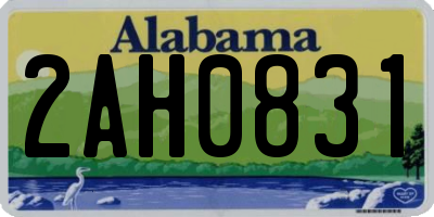 AL license plate 2AH0831