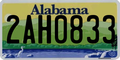 AL license plate 2AH0833