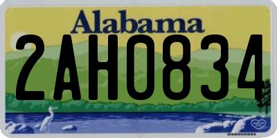 AL license plate 2AH0834