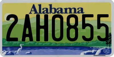 AL license plate 2AH0855