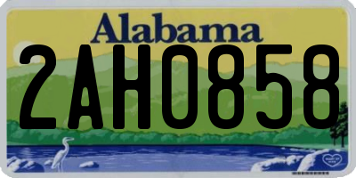 AL license plate 2AH0858