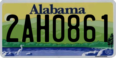 AL license plate 2AH0861