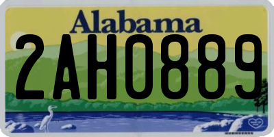 AL license plate 2AH0889