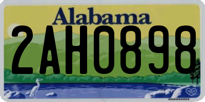 AL license plate 2AH0898