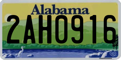 AL license plate 2AH0916
