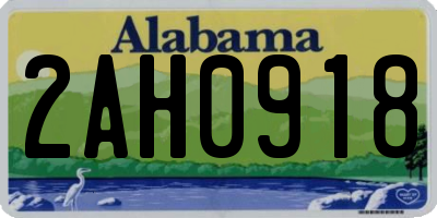 AL license plate 2AH0918