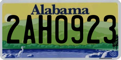 AL license plate 2AH0923