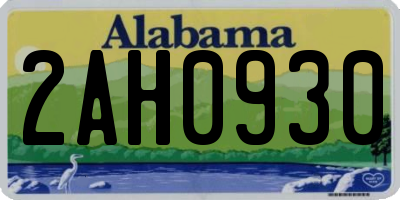 AL license plate 2AH0930