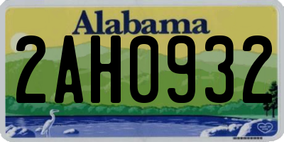 AL license plate 2AH0932