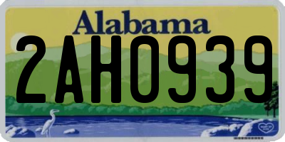 AL license plate 2AH0939
