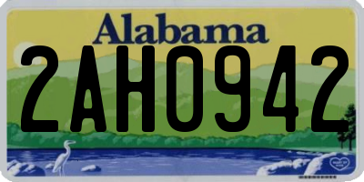 AL license plate 2AH0942