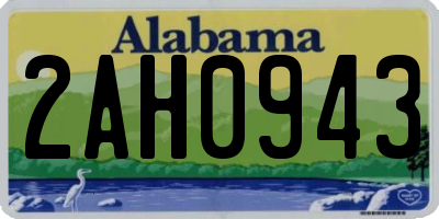 AL license plate 2AH0943