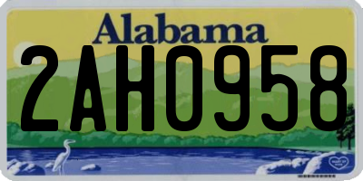 AL license plate 2AH0958