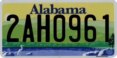 AL license plate 2AH0961