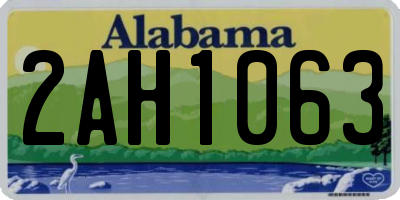 AL license plate 2AH1063