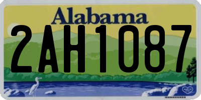 AL license plate 2AH1087