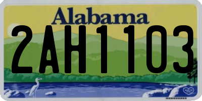 AL license plate 2AH1103